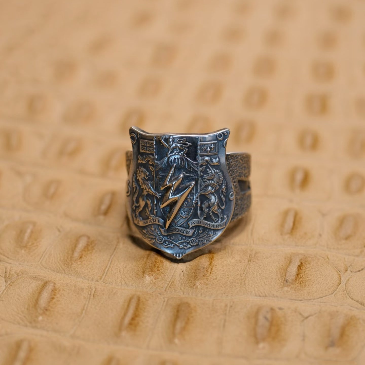 Elizabeth II Canadian Silver 50 Cents Lightning Ring – Adjustable Open Design | One Size Fits Most