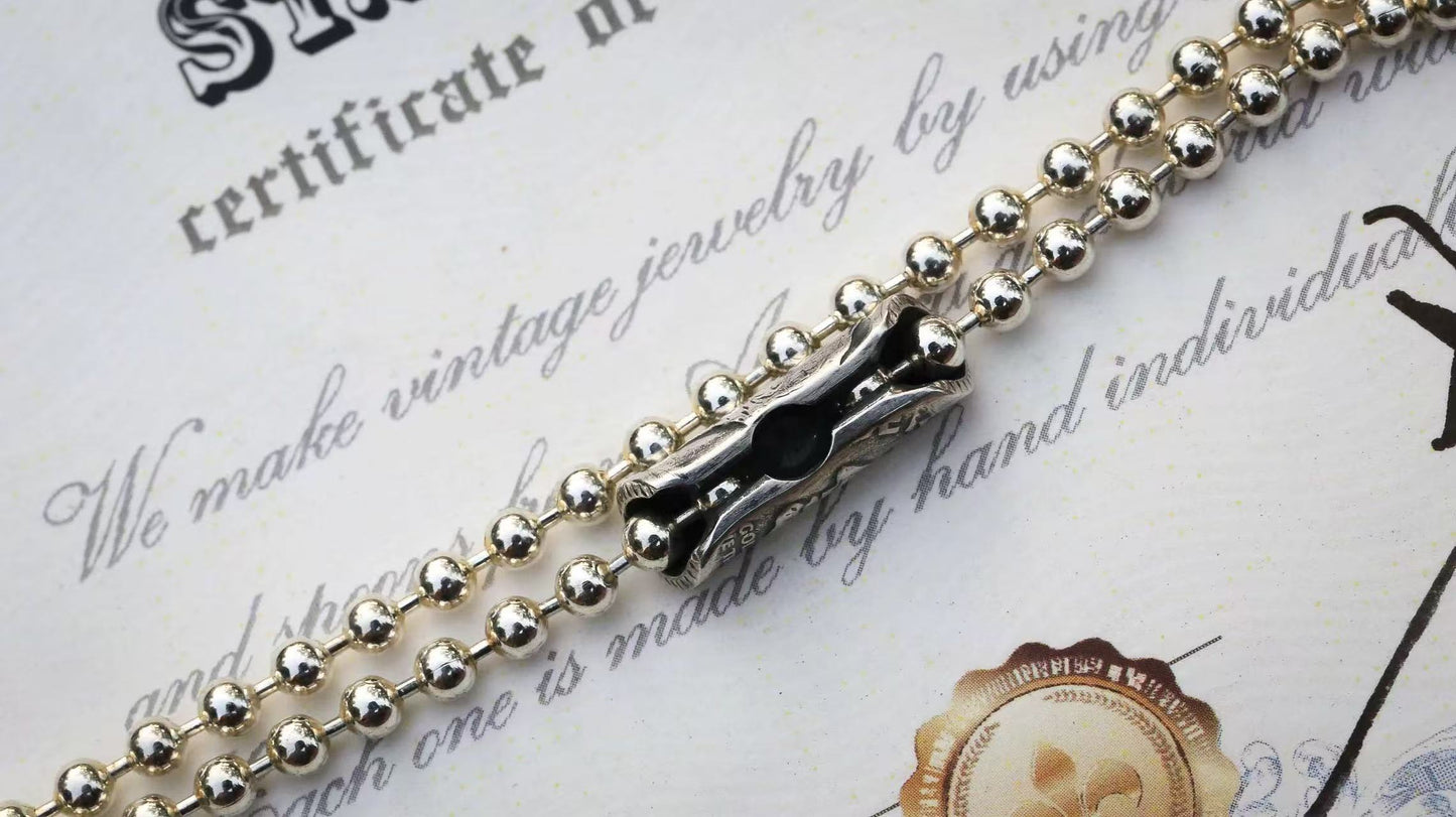 Roosevelt Dime Silver Coin Bead Necklace