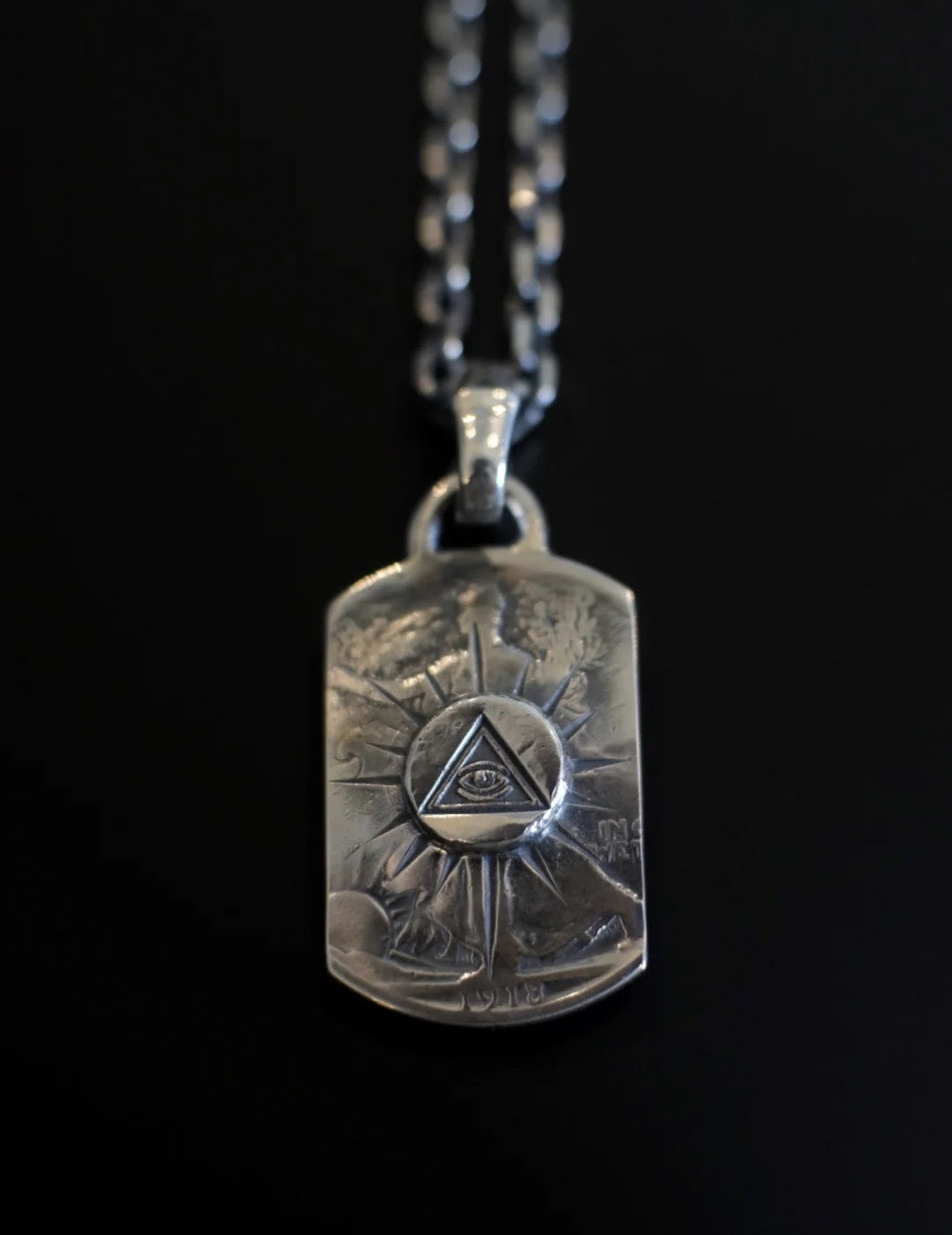 Mongolia Jewelry - Mongolian Craft Handmade Walking Liberty Silver Coin necklace