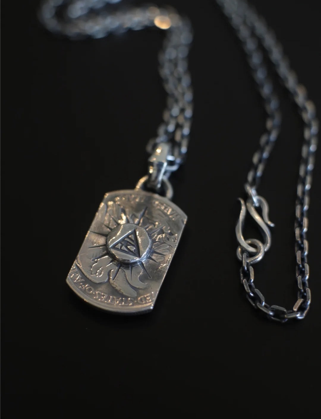 Mongolia Jewelry - Mongolian Craft Handmade Walking Liberty Silver Coin necklace