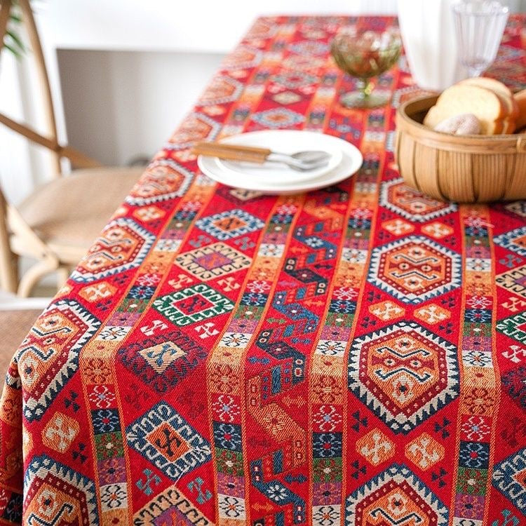 Mongolian Cotton Linen Tablecloth