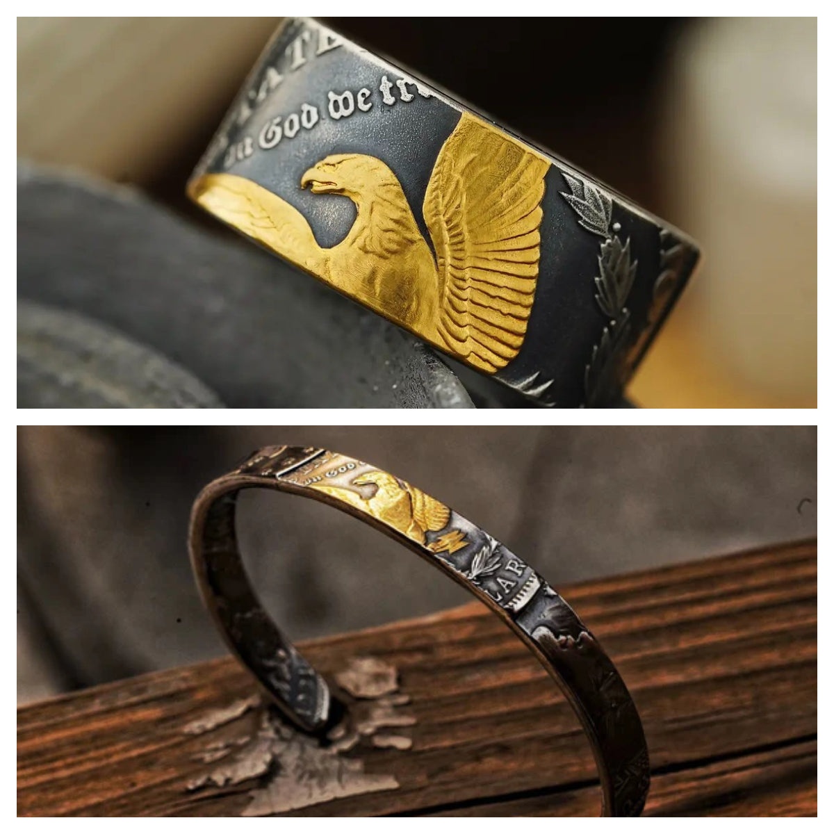 New Morgan Silver Coin Bangle – Adjustable Open Design | One Size Fits Most