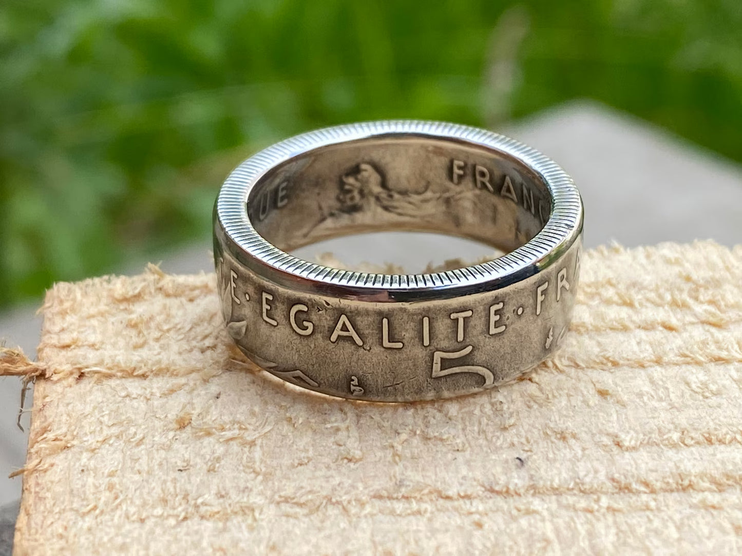 France Coin Ring - French Souvenir from France - 5 Francs