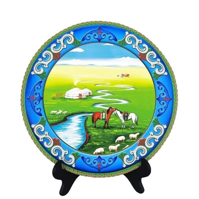 Mongolian Hand-Painted Display Stand