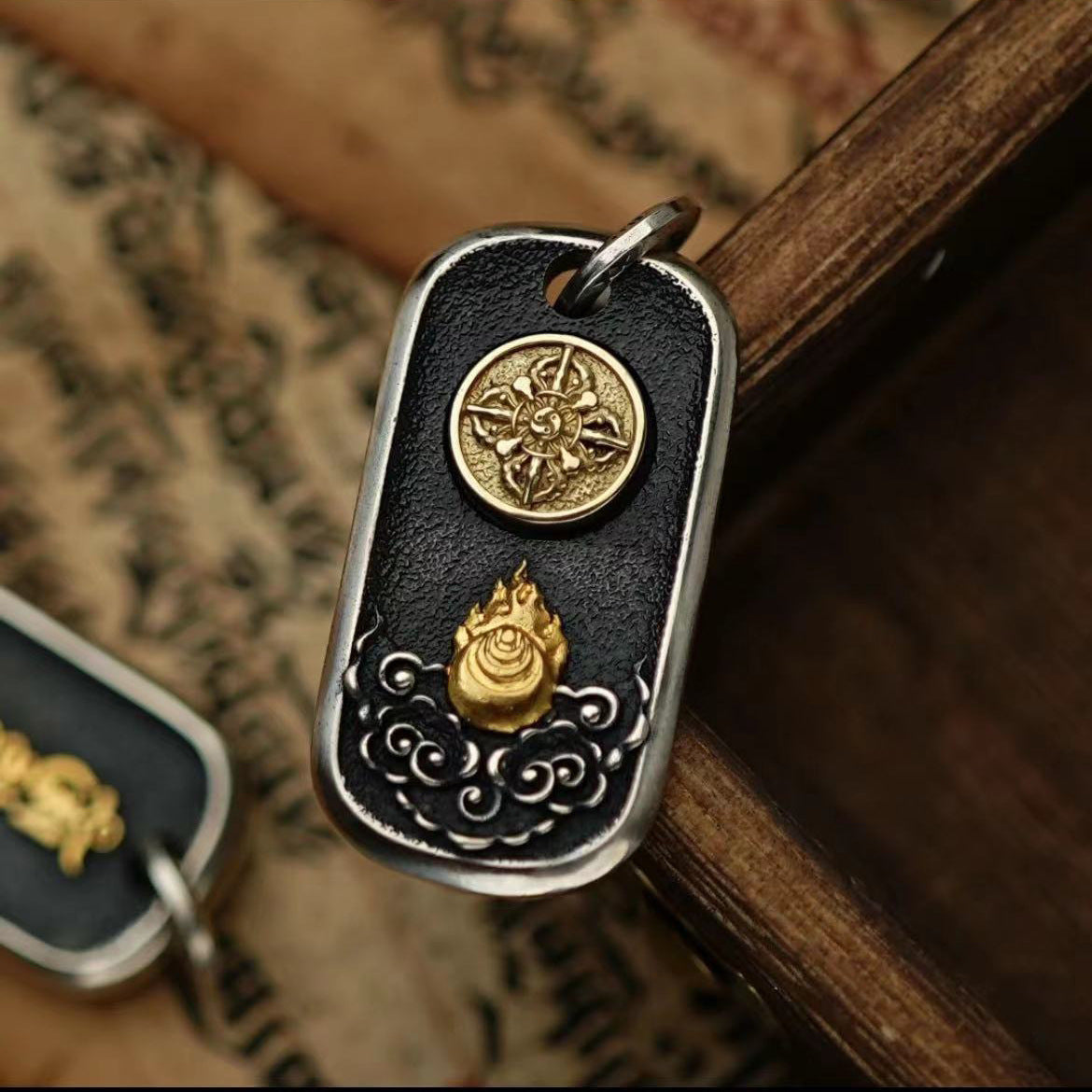 Mongolia Jewelry - Six Character Truth Plaque Pendant