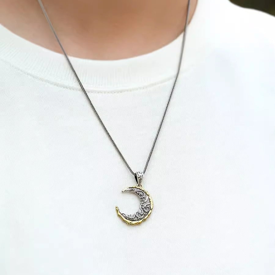 Mongolia Jewelry - Crescent Moon Necklace
