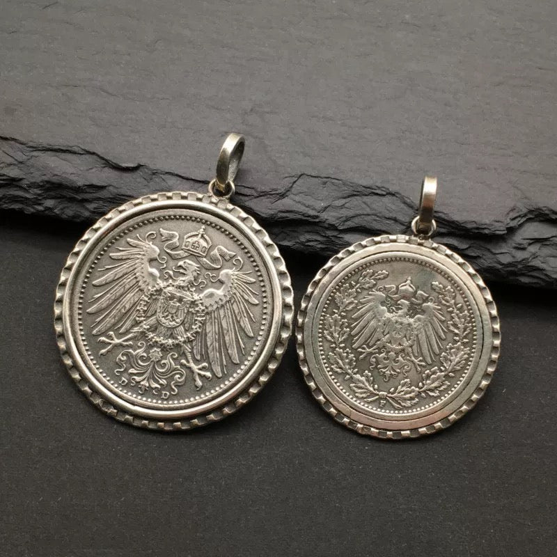 Mongolia Jewelry - German Mark Silver Coin Necklace