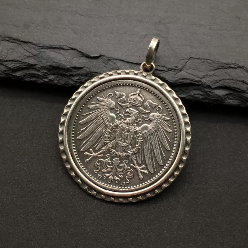Mongolia Jewelry - German Mark Silver Coin Necklace
