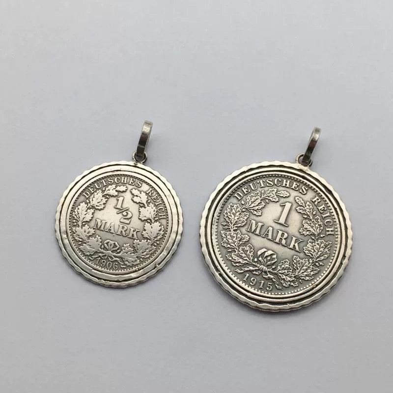 Mongolia Jewelry - German Mark Silver Coin Necklace