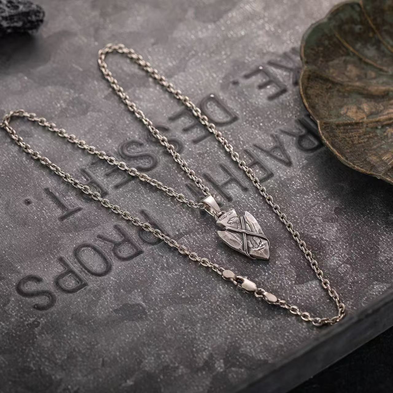 Mongolia Jewelry - Morgan Silver Coin Spearhead Necklace