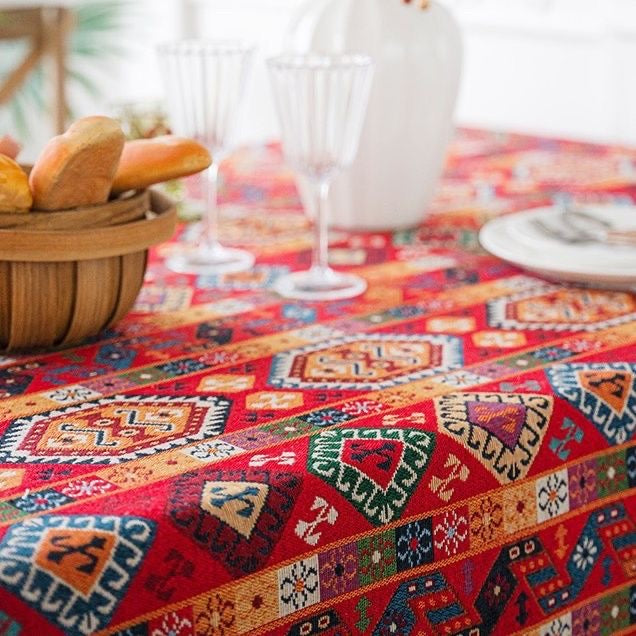 Mongolian Cotton Linen Tablecloth