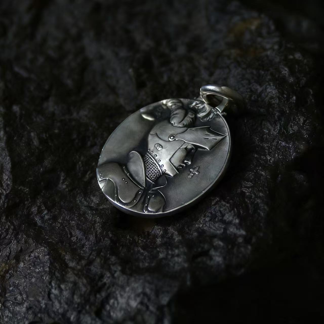 French Joan of Arc Medal Necklace