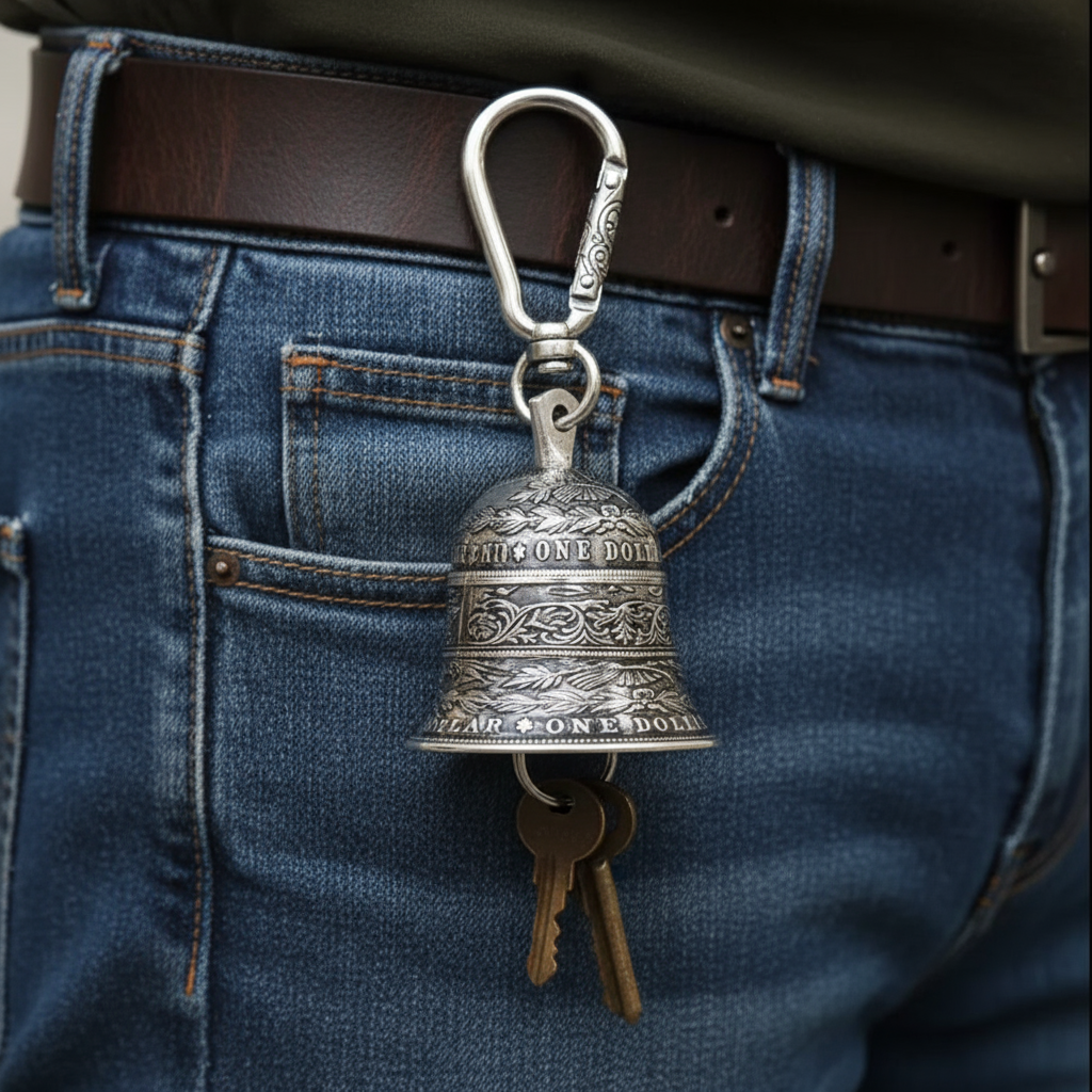 Mongolian Pendant - New Edition Morgan Coin Bell, Waist Chain, Pendant