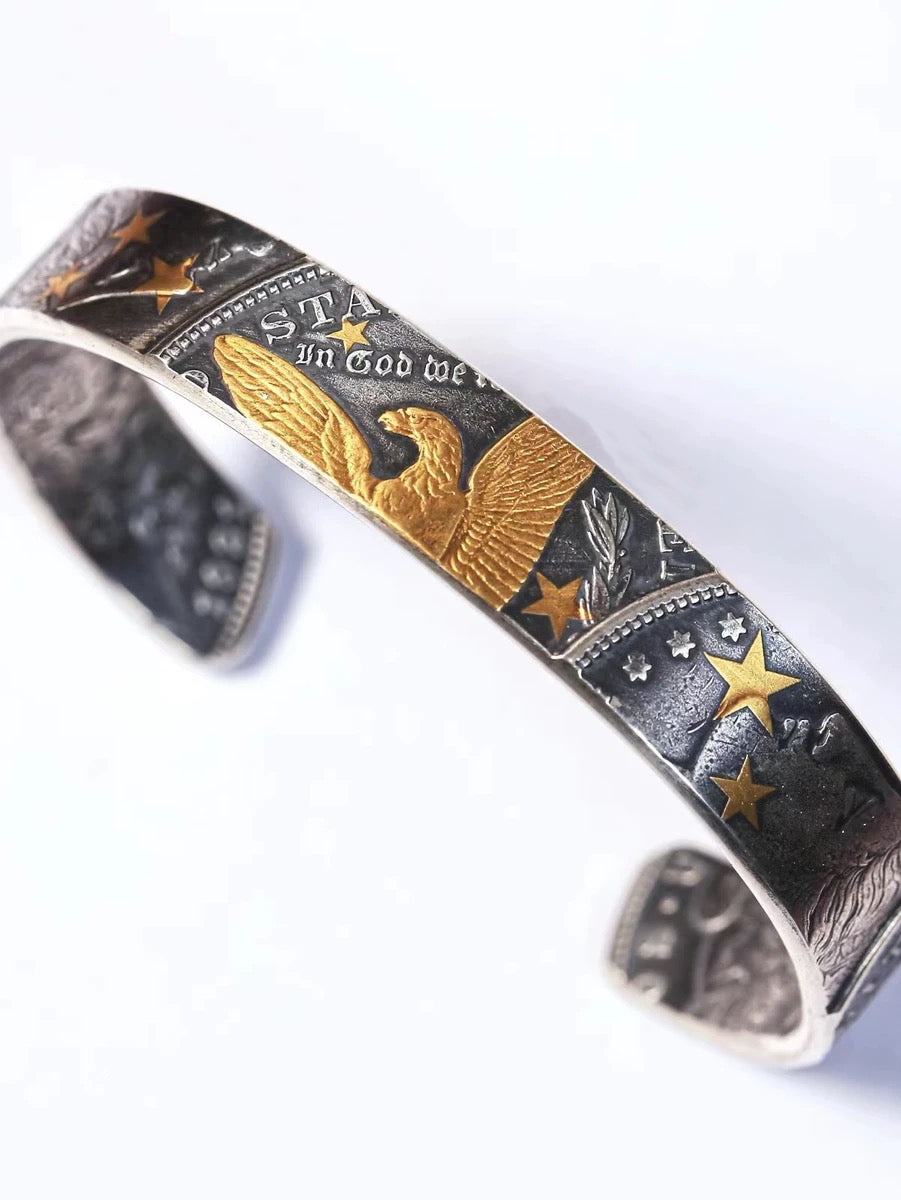 Mongolia Jewelry - New Morgan Silver Coin Bangle