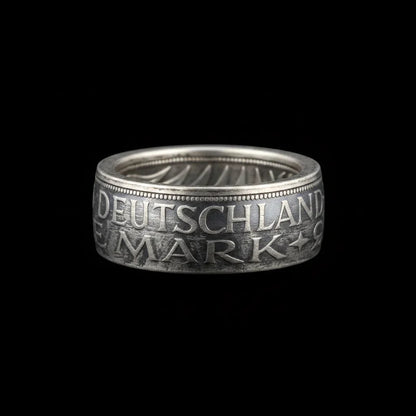 German 5 Mark Silver Coin Ring