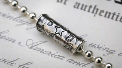 Roosevelt Dime Silver Coin Bead Necklace