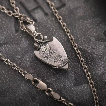 Mongolia Jewelry - Morgan Silver Coin Spearhead Necklace