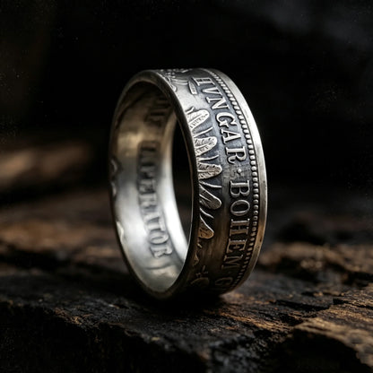 Austro‑Hungarian 1 Florin Silver Coin Ring（900 Silver）