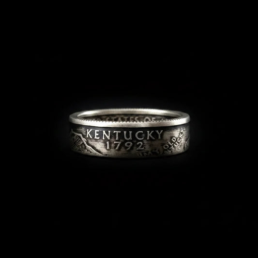 Silver Kentucky Quarter Ring– Adjustable Open Design | One Size Fits Most