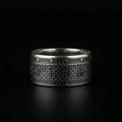 999 Pure Silver Chronos coin Ring