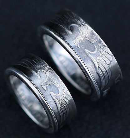 German Mark Silver Coin Ring & Bangle – Adjustable Open Design | One Size Fits Most