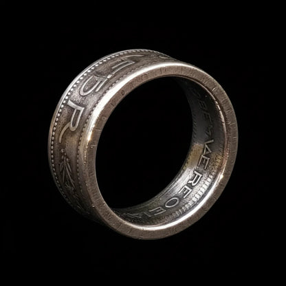 835Sliver Switzerland 5 Francs Coin Ring