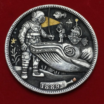 Mongolia Carving - Seabed Explorer Wandering Coin