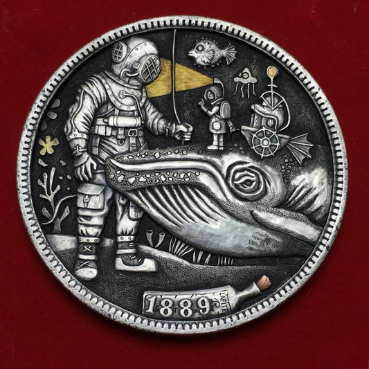 Mongolia Carving - Seabed Explorer Wandering Coin