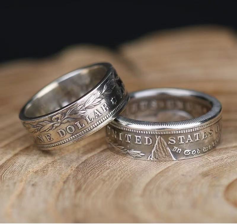 Morgan Silver Coin Ring – Adjustable Open Design | One Size Fits Most