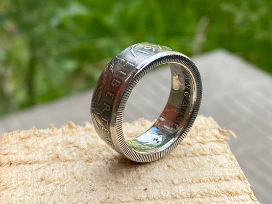 France Coin Ring - French Souvenir from France - 5 Francs