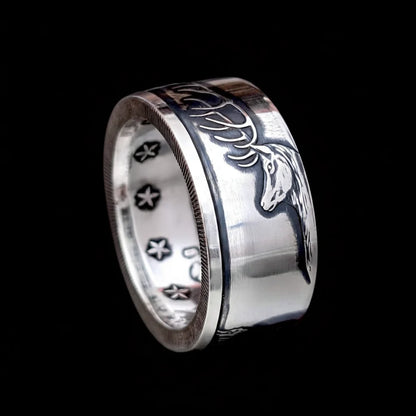 Irish 1990 Éire 925Silver Coin Ring & Necklace（925 Sterling Silver ）