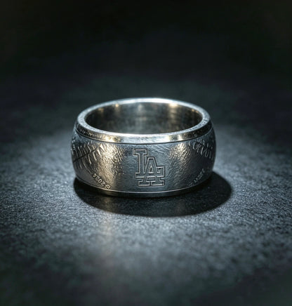 Handmade MLB Baseball Silver Coin Ring | 2024 New Zealand Mint 1oz .999 Fine Silver Round Ring