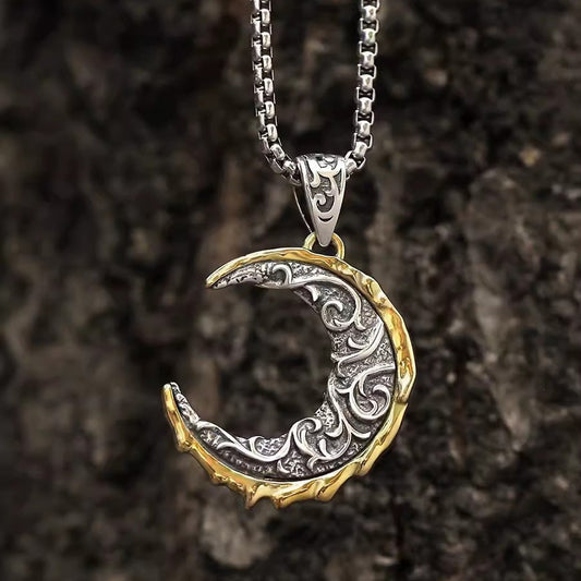 Mongolia Jewelry -  Crescent Moon Necklace