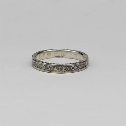 Washington Silver Coin Ring – Adjustable Open Design | One Size Fits Most