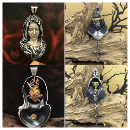 Mongolia Jewelry - Virgin Mary/Jesus Pendant