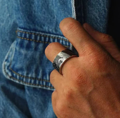Morgan Silver Coin Ring – Adjustable Open Design | One Size Fits Most