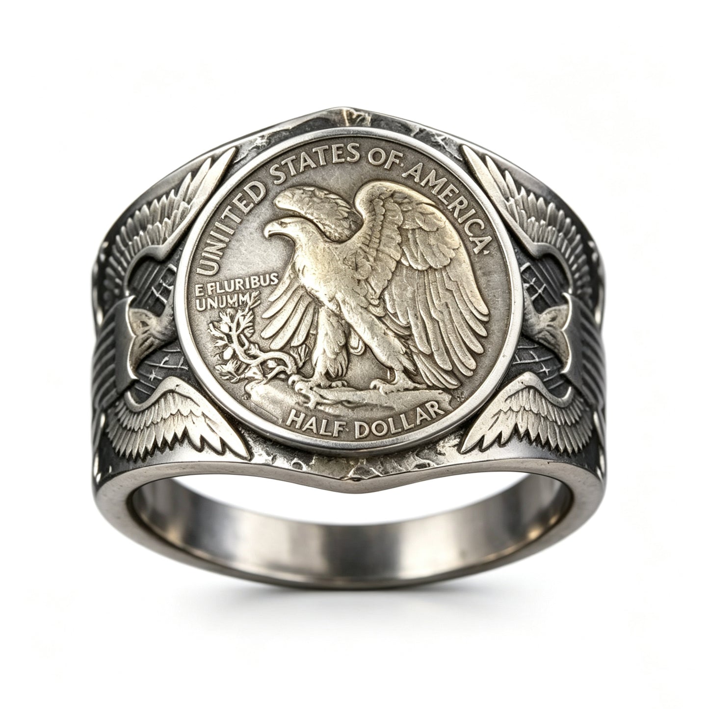 Craft Handmade Walking Liberty Silver Coin Bangle – Adjustable Open Design | One Size Fits Most