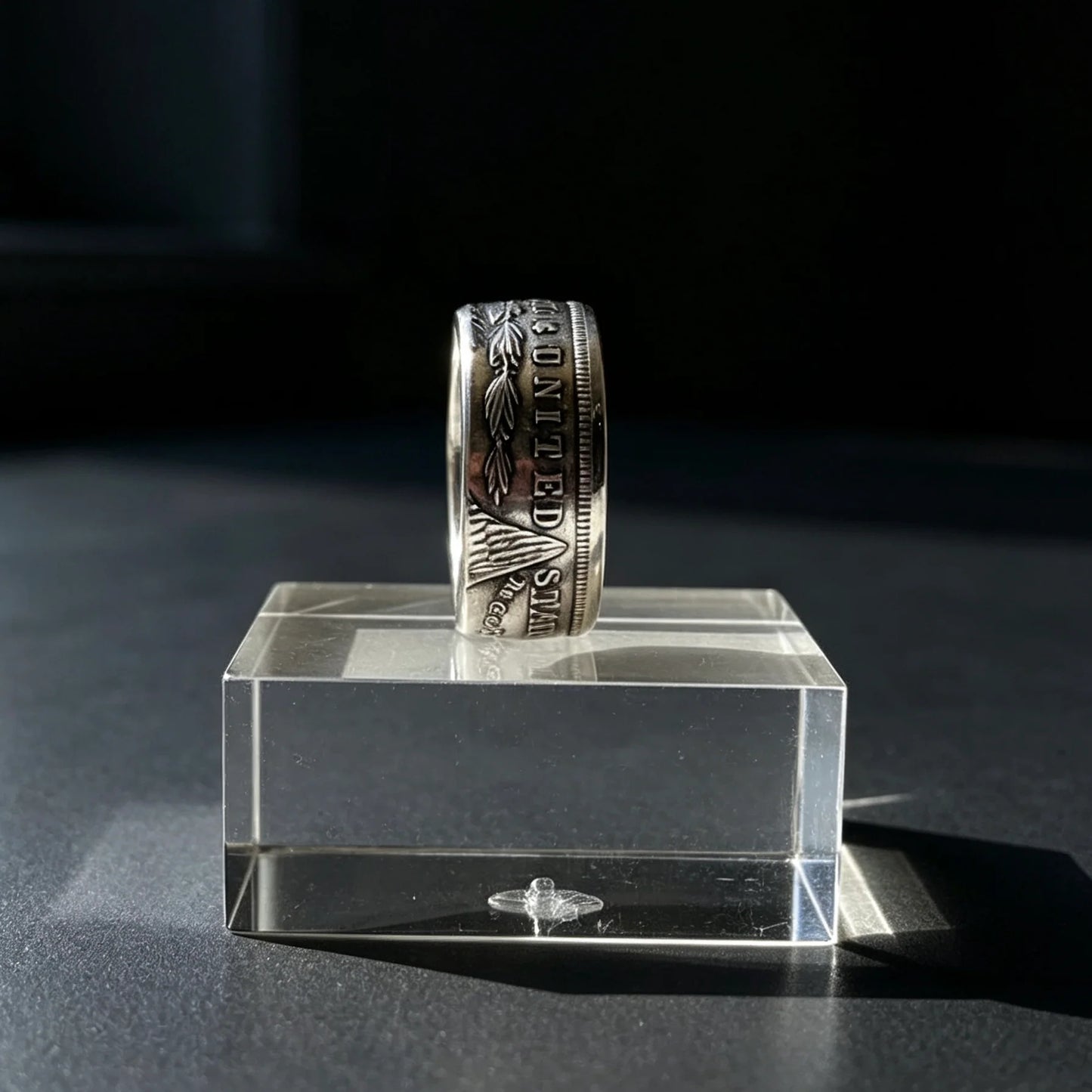 1921 Morgan silver coin ring