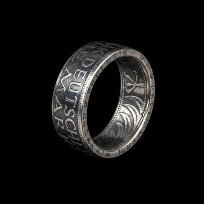 German 5 Mark Silver Coin Ring