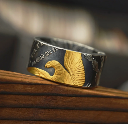 Morgan Silver Coin Ring – Adjustable Open Design | One Size Fits Most