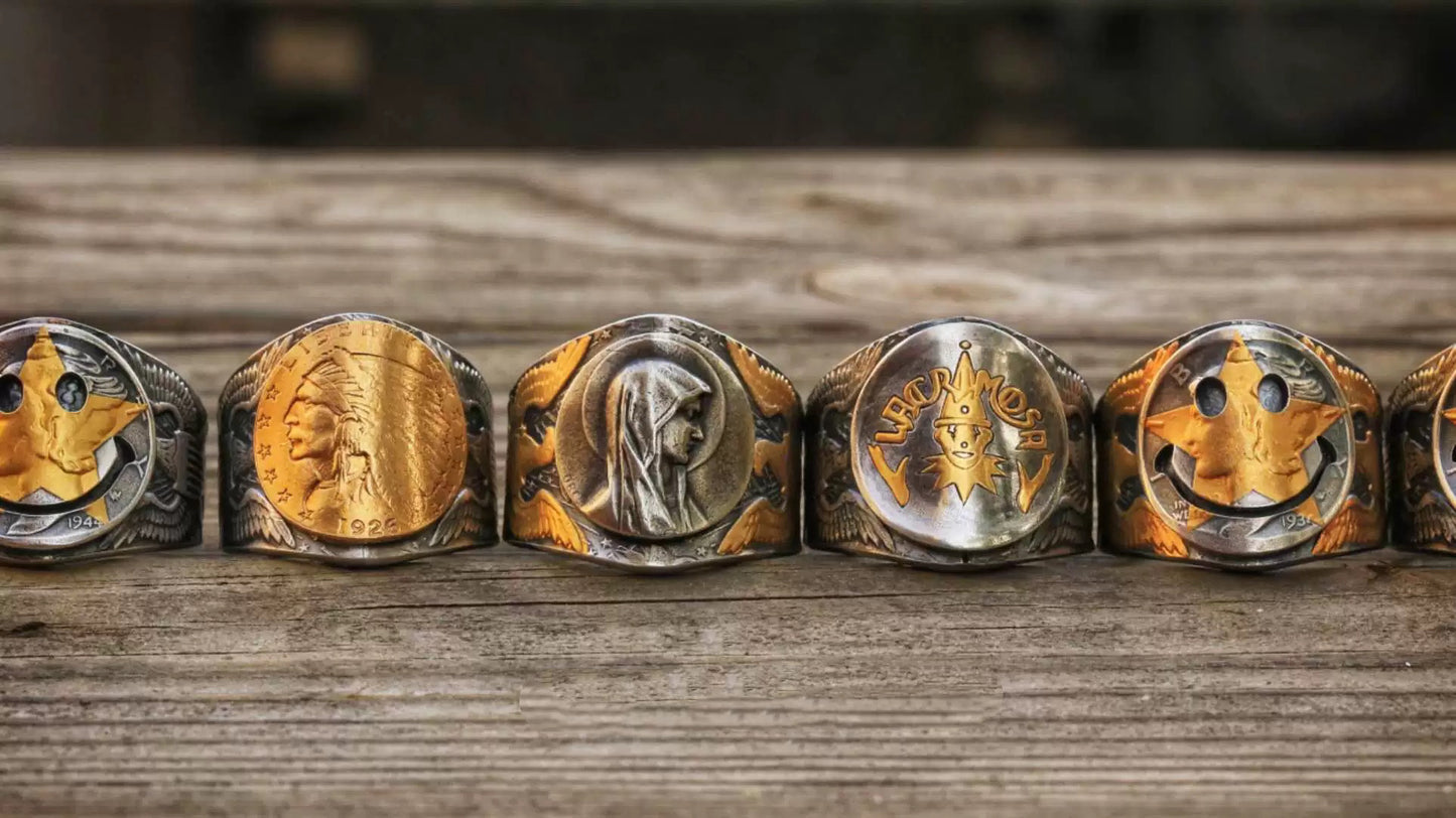 JFK Half Dollar Coin Ring Collection
