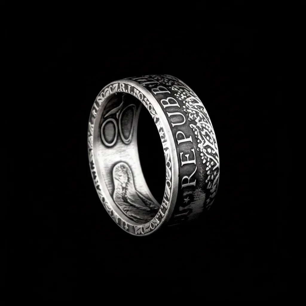 🇮🇹Italian 1994 Silver Coin Ring | 1000 Lire Repubblica Italiana（83.5% Silver）