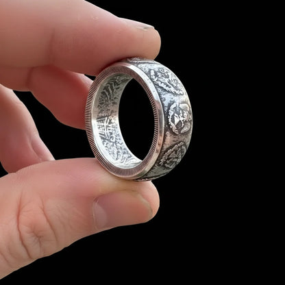 Mexican Silver Libertad Coin Ring | 1 oz Plata Pura | Handcrafted