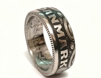 Danish Coin Ring - Souvenir from Denmark Kroner