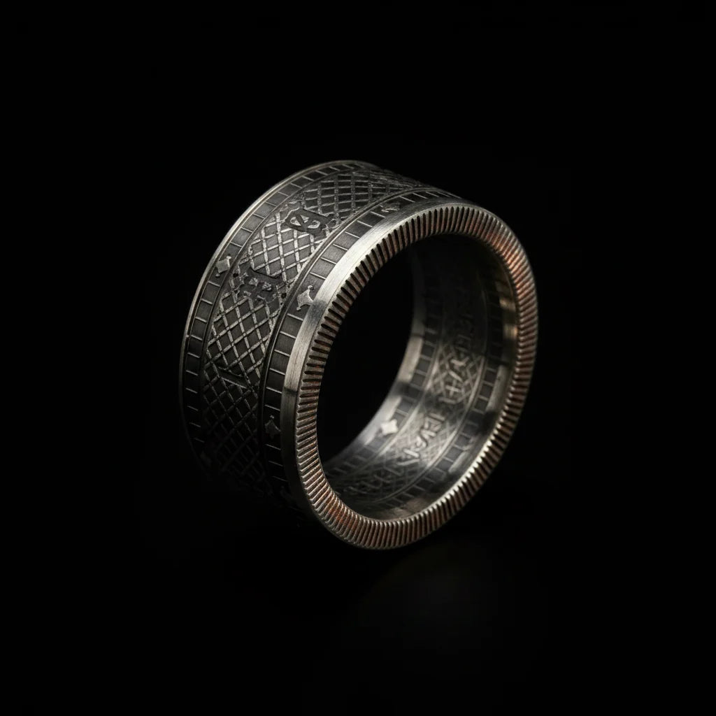 999 Pure Silver Chronos coin Ring