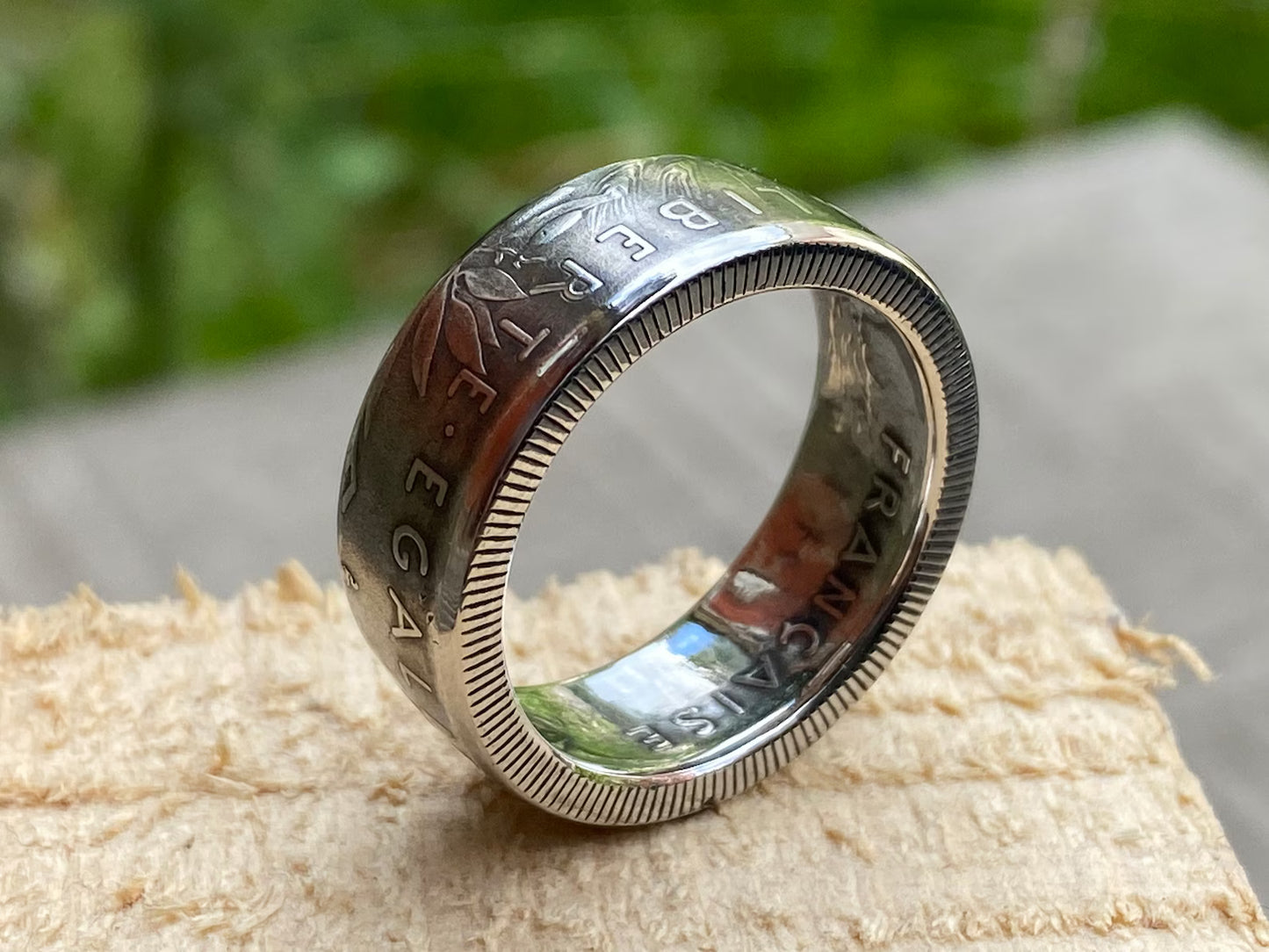 France Coin Ring - French Souvenir from France - 5 Francs