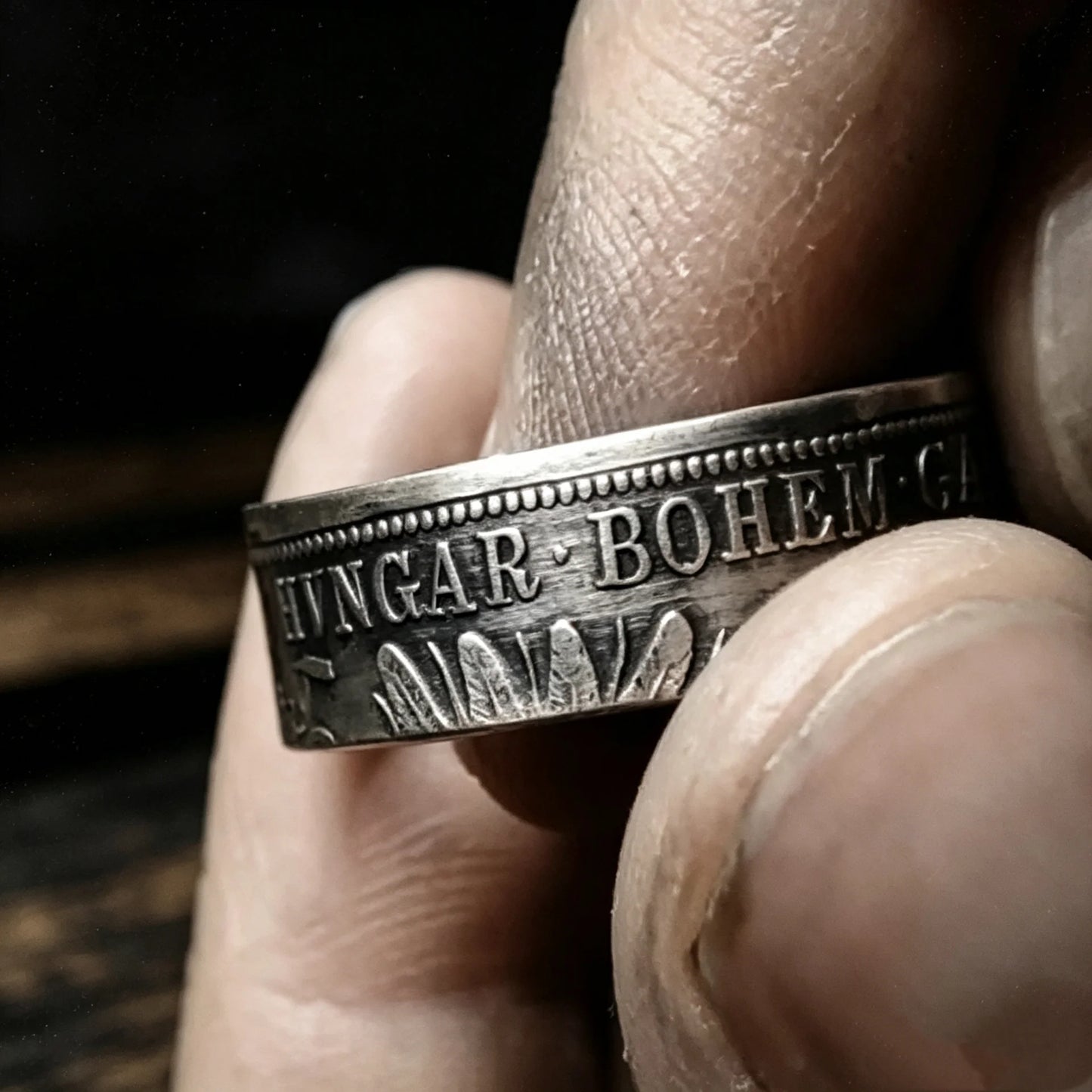Austro‑Hungarian 1 Florin Silver Coin Ring（900 Silver）