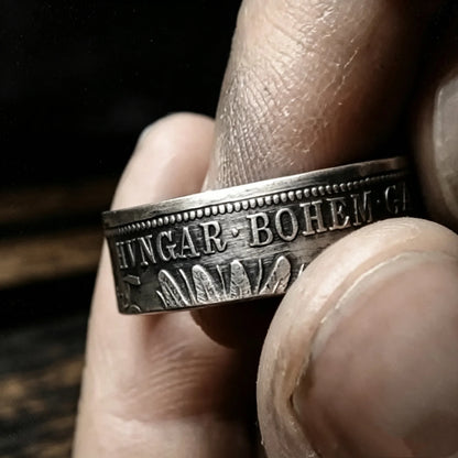 Austro‑Hungarian 1 Florin Silver Coin Ring（900 Silver）