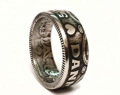Danish Coin Ring - Souvenir from Denmark Kroner