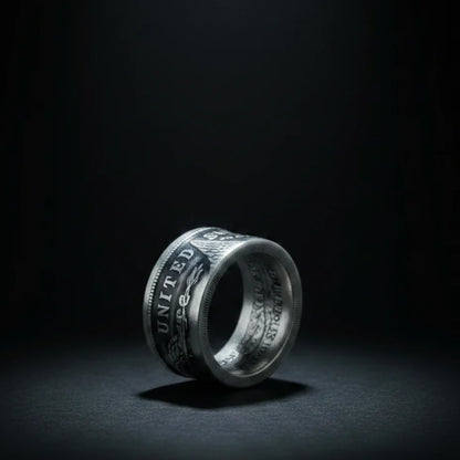 1921 Morgan silver coin ring